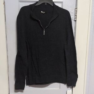 Banana Republic Men's Dark Gray Zip-Up Sweater